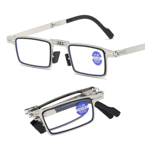 1x Metal Folding NoBlu Glasses (square)